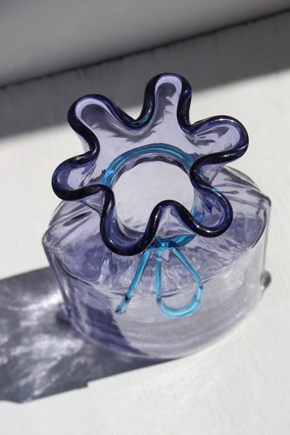 Purple Glass Bag Vase