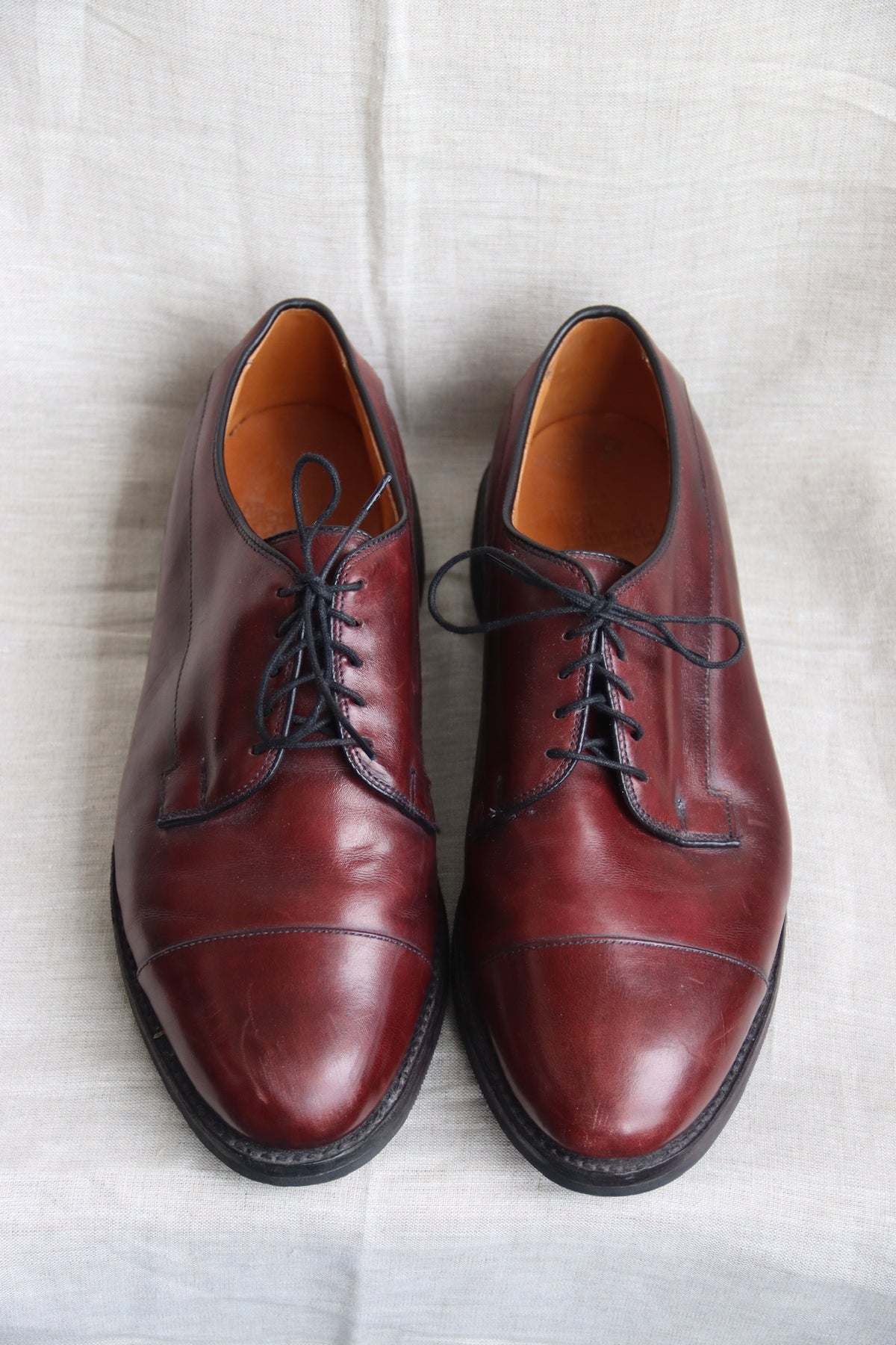 allen edmonds brown dress shoes Bergland Red Leather eyelet oxford dress shoe Coat Size:43 XL & Other Stories | color_Burgundy