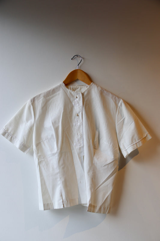 Vintage White Cotton Top
