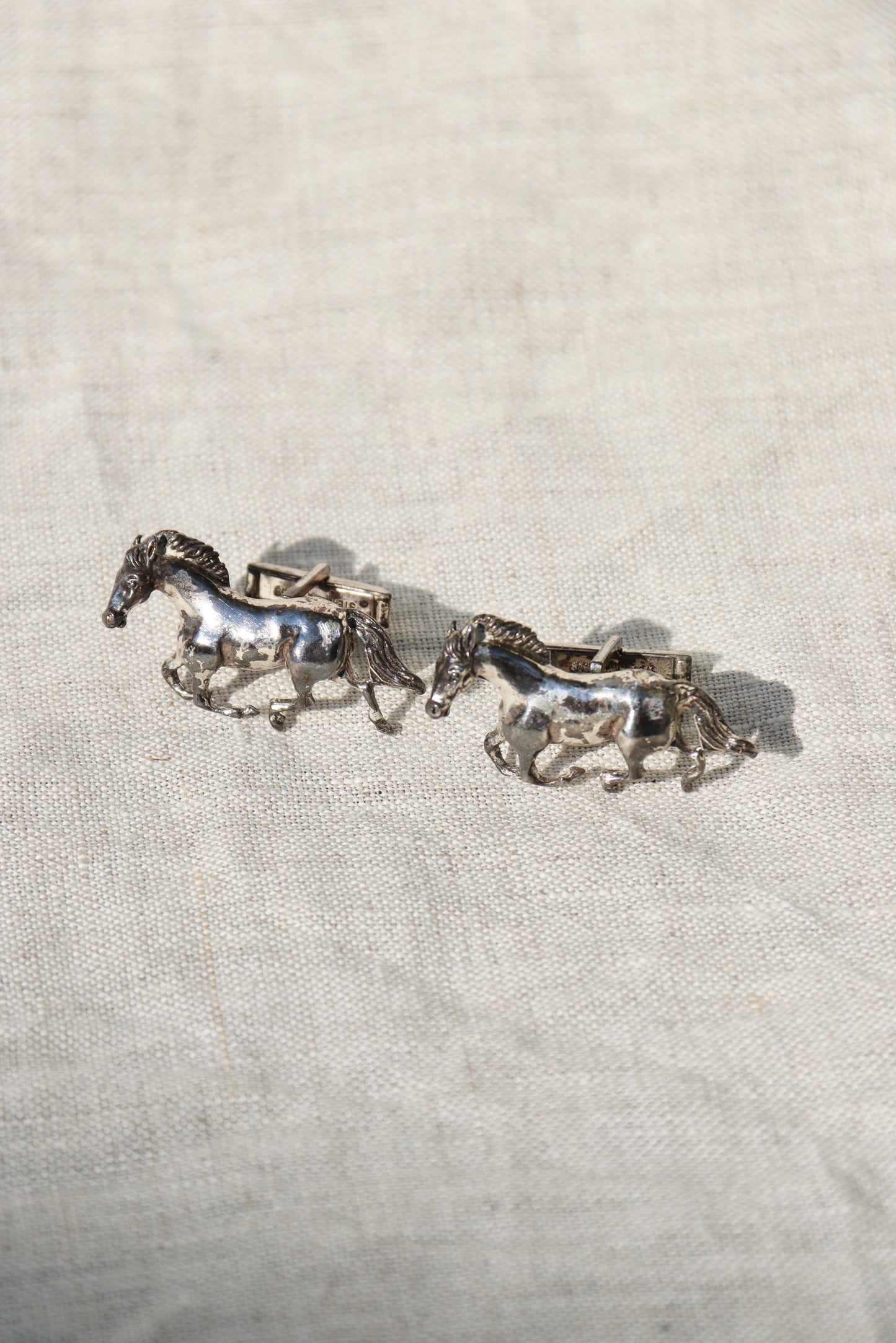 Sterling Silver Horse Cufflinks