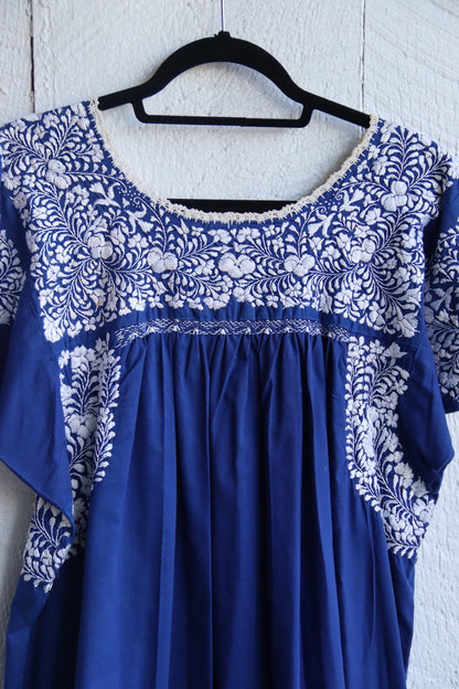 Blue Embroidered Dress