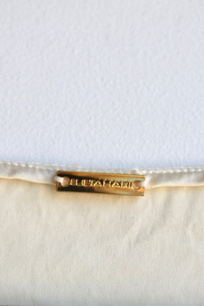Elie Tahari Cream Silk Cowl Neck Top