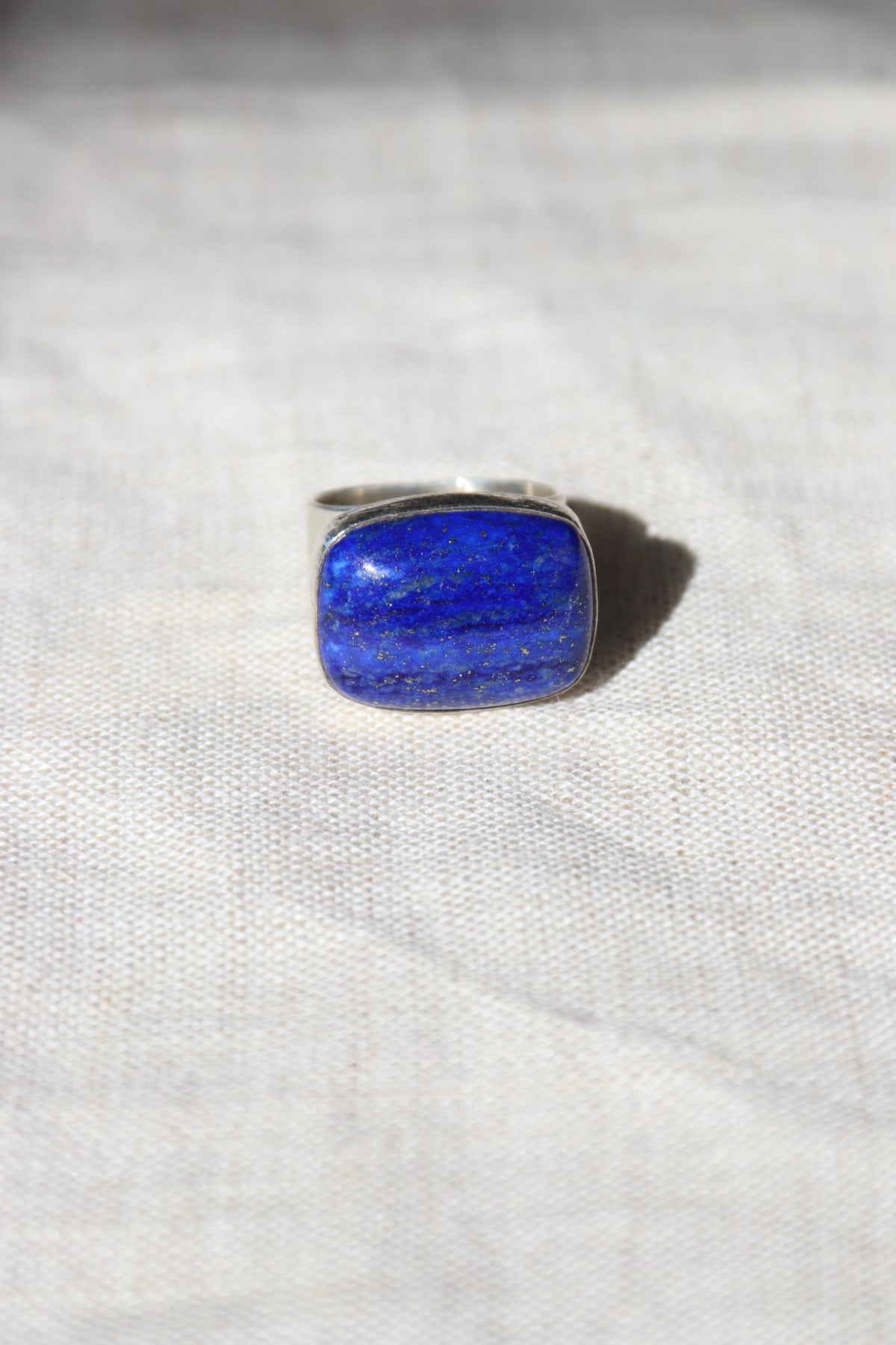 Lapis and Sterling Silver Statement Ring
