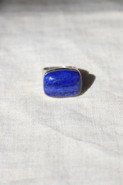 Lapis and Sterling Silver Statement Ring