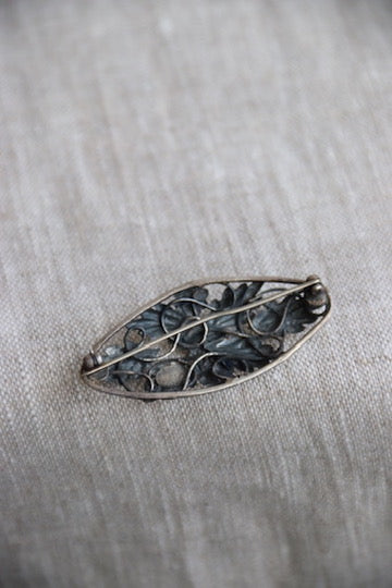 Sterling Silver Floral Pin