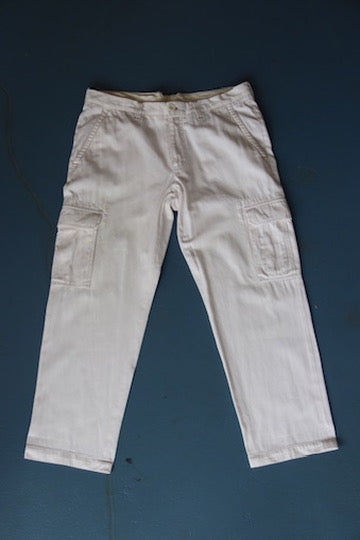 Brunello Cucinelli Men's White Cargo Pants