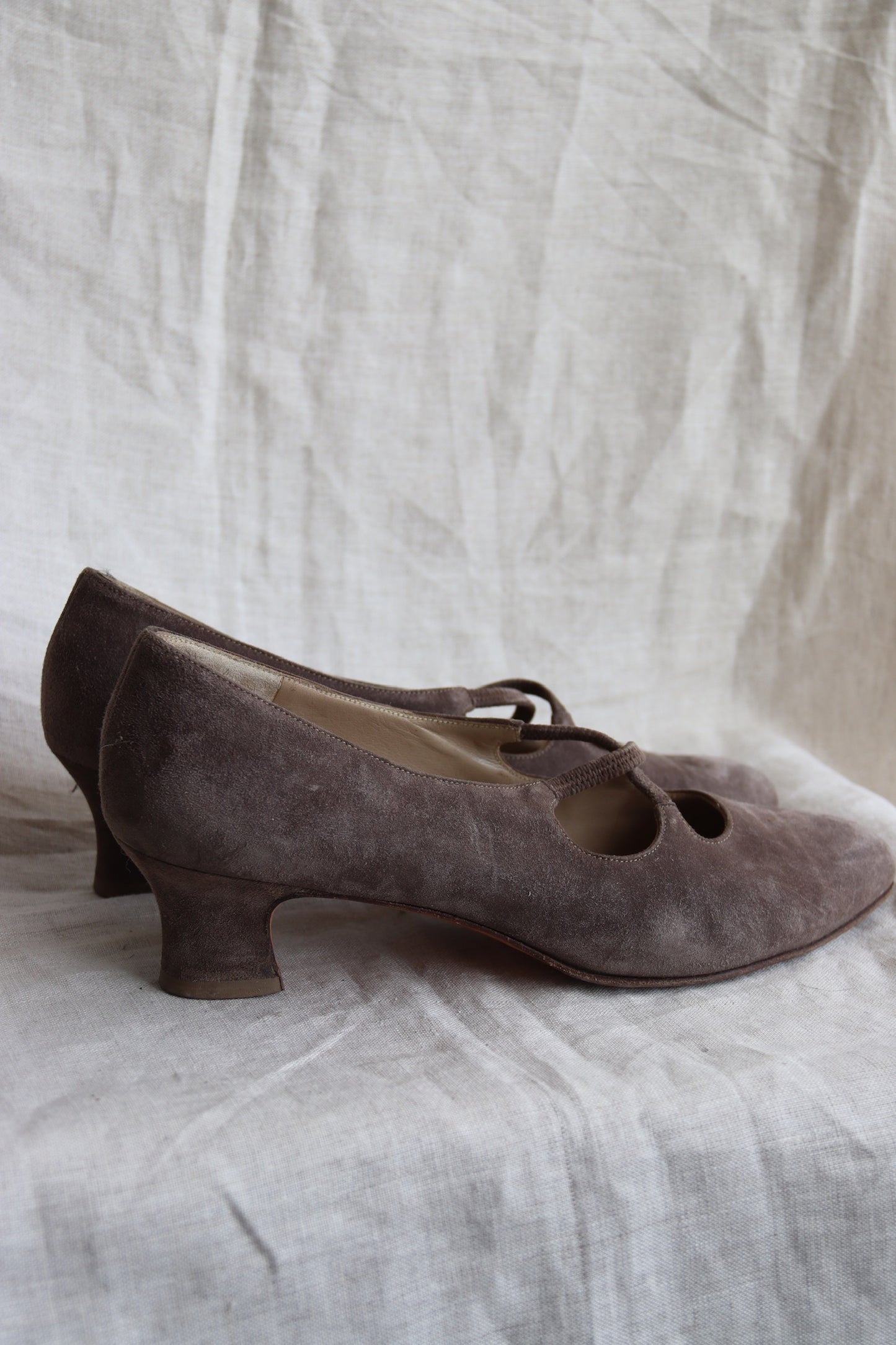 Grey Ferragamo Heels