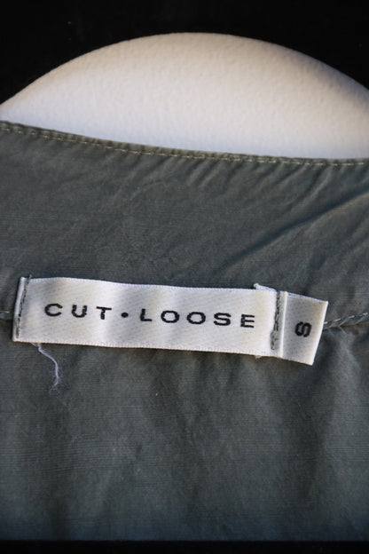 Cut - Loose Grey Silk Top