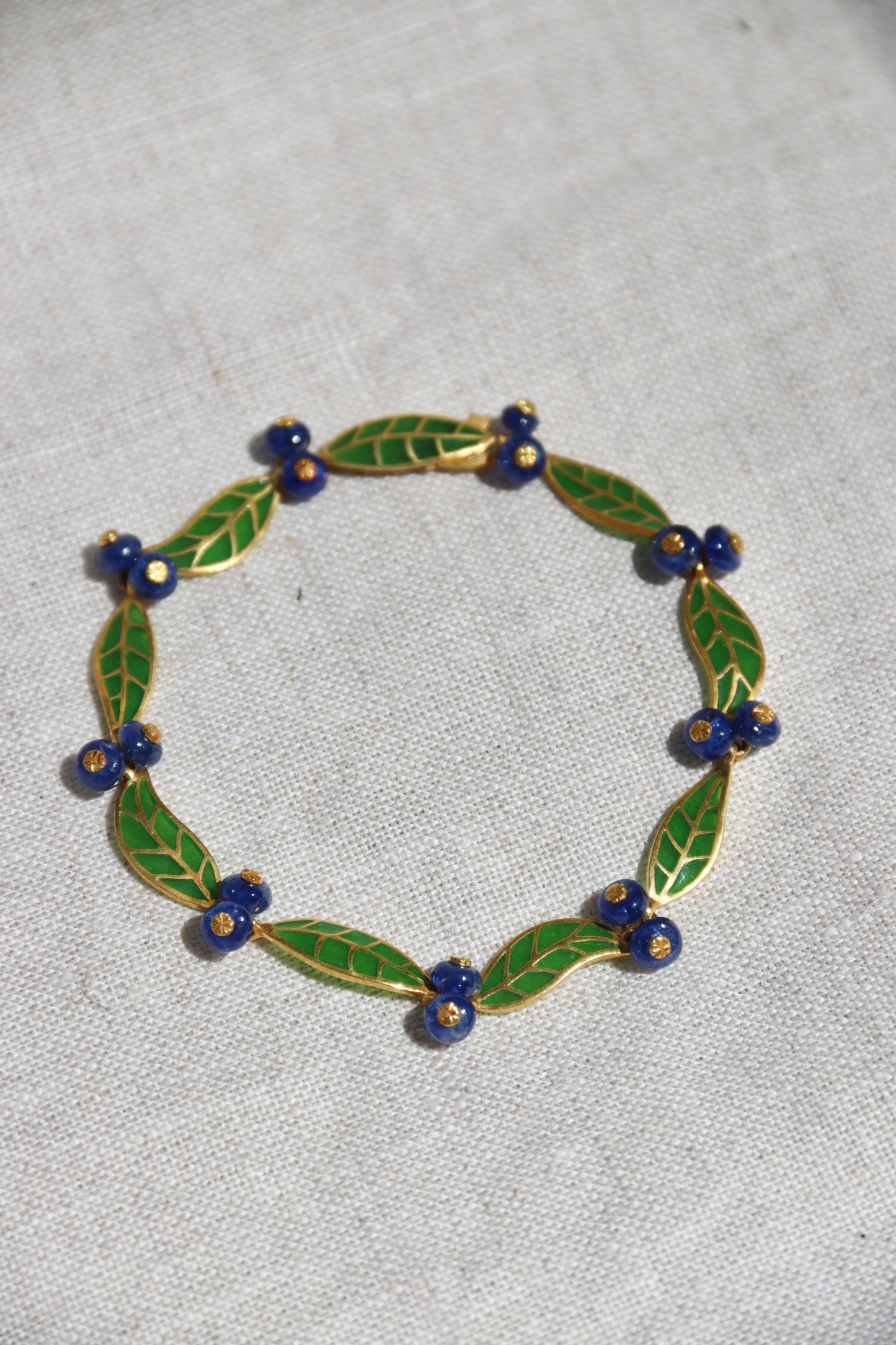 T.W. McClelland Sapphire Blueberry Bracelet - 18K Gold