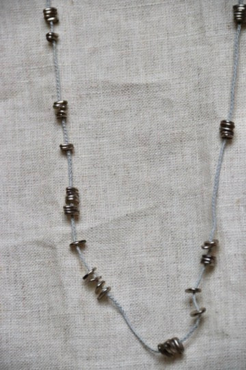 Jill Platner Now or Never Wrap Light Grey Necklace