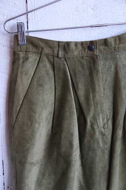 I.B. Diffusion Green Leather Pants