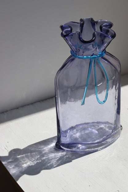 Purple Glass Bag Vase
