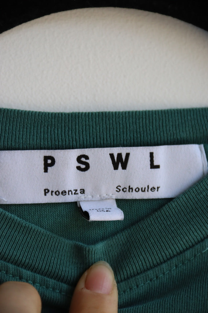 Proenza Schouler Green Long Sleeve Tshirt Top