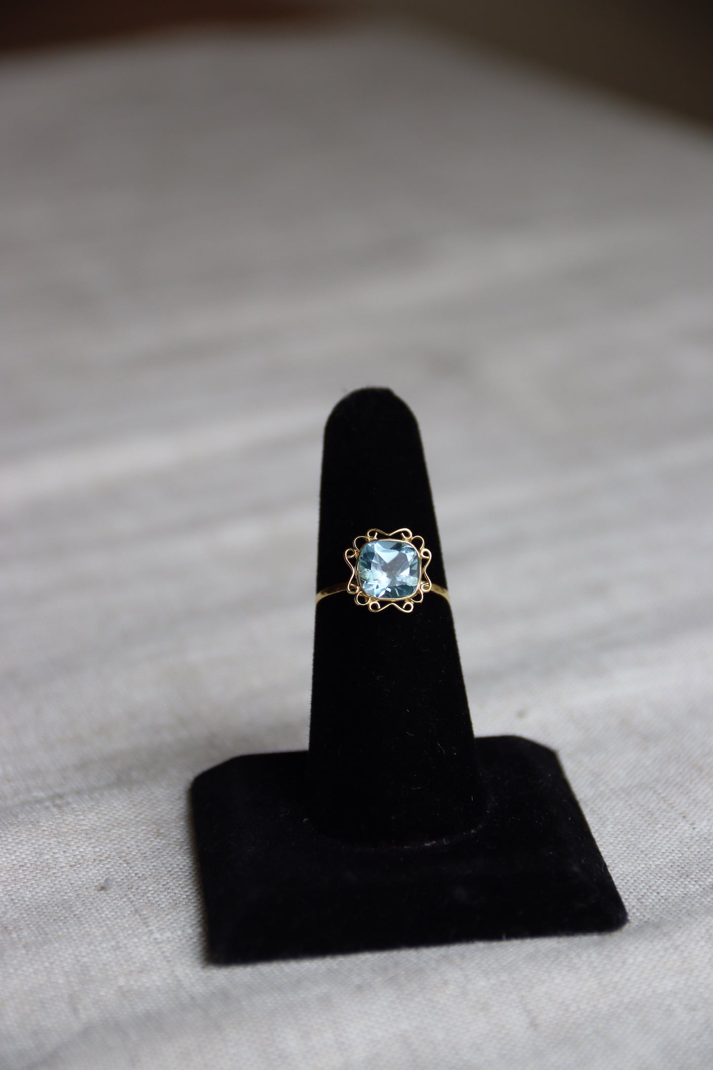 Blue Topaz Ring - 14K