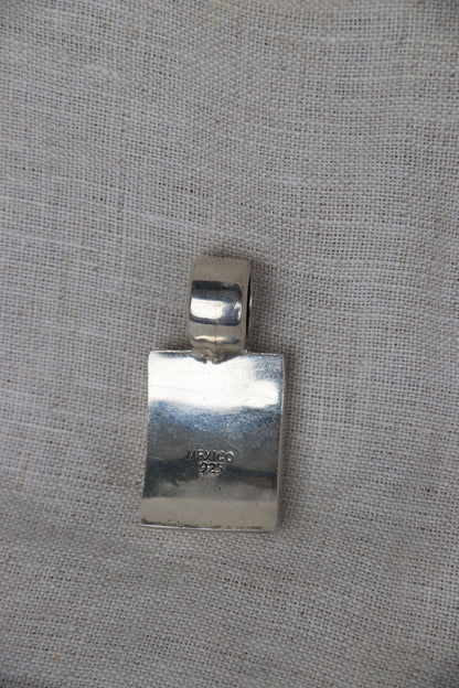 sterling silver mexico turquoise pendant