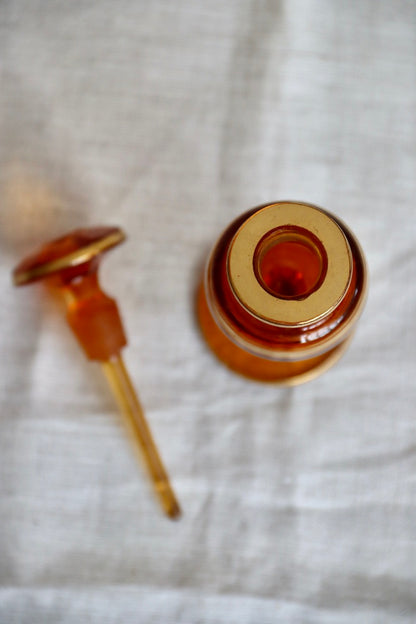 Orange Glass Perfume Bottle