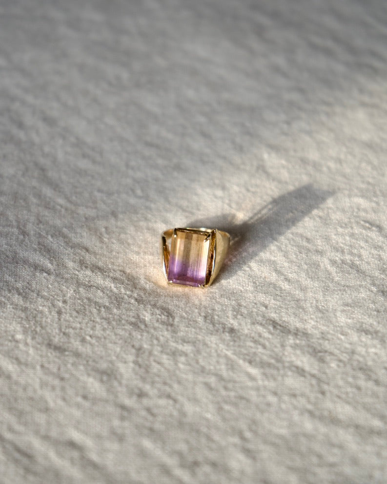 10K Ametrine Asymmetrical Ring