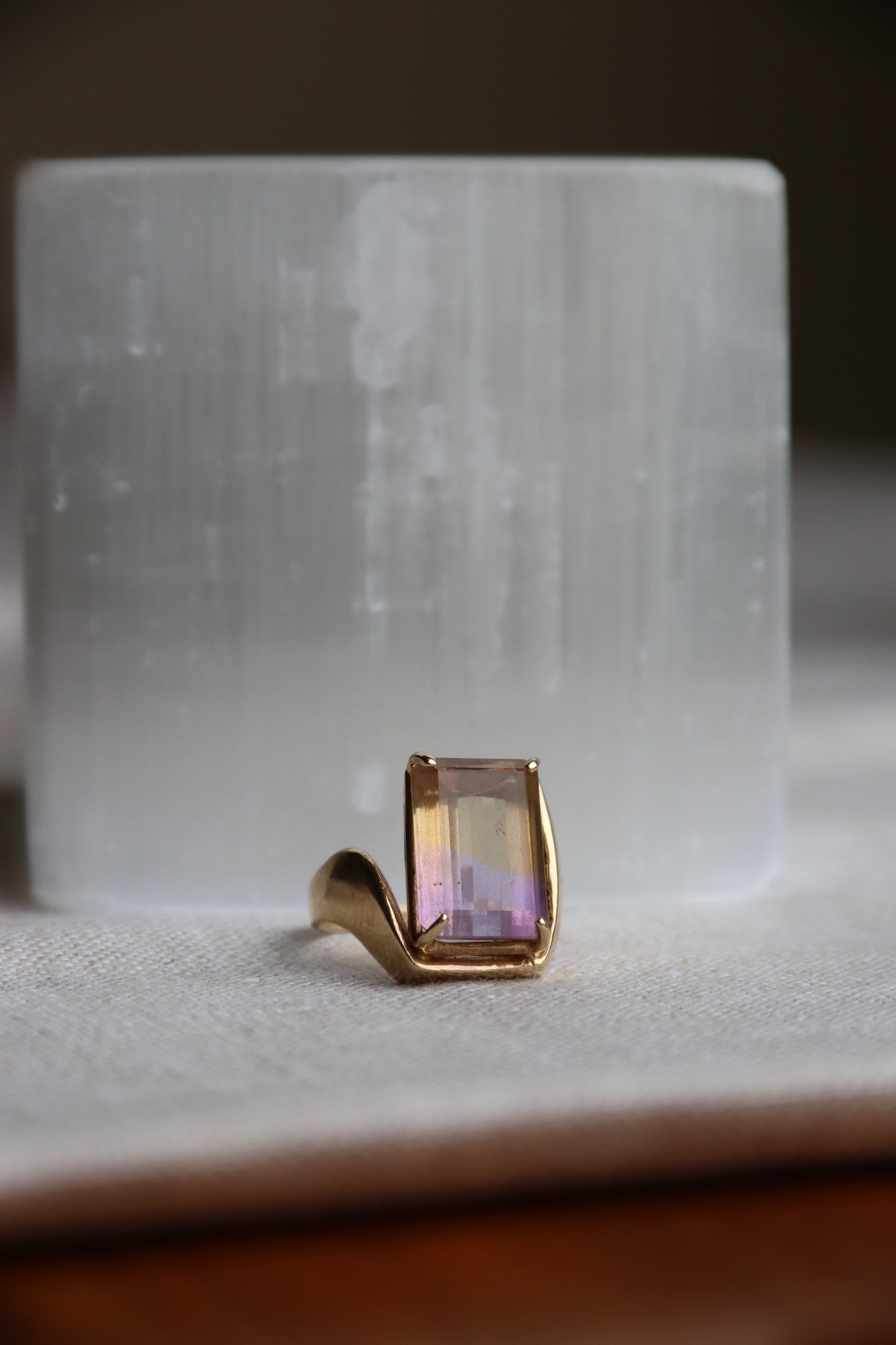 10K Ametrine Asymmetrical Ring