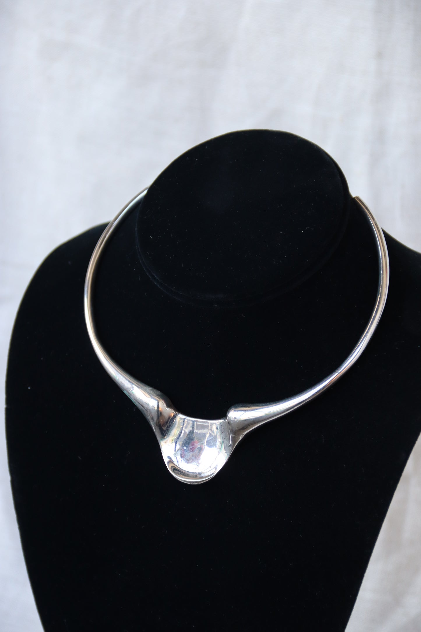 Minas Spyridis sterling silver Apollonian choker collar necklace.
