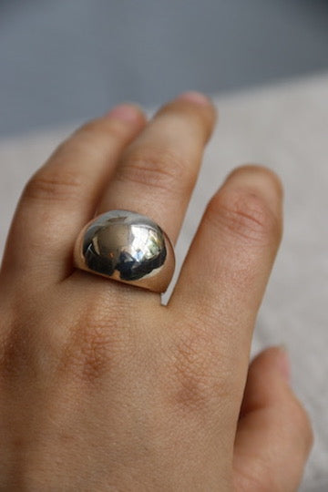 Sterling Silver Round Ring