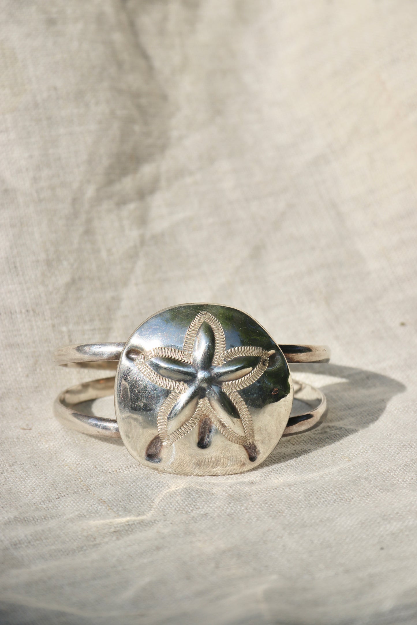Sterling Silver Sand Dollar Necklace and Bracelet Set