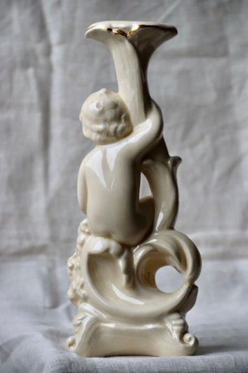 Vintage Ceramic Angel Candlestick