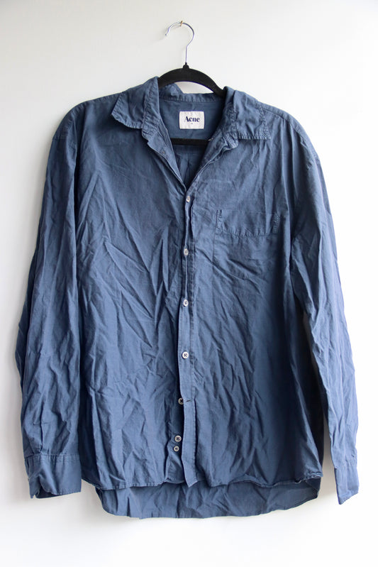 Acne Blue Button Down Top