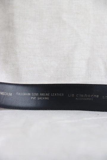 Vintage Liz Claiborne Black and Gold Belt