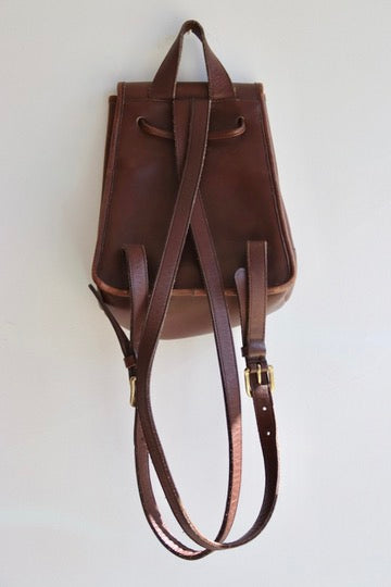 Vintage Coach Brown Leather 9960 Turnlock Backpack