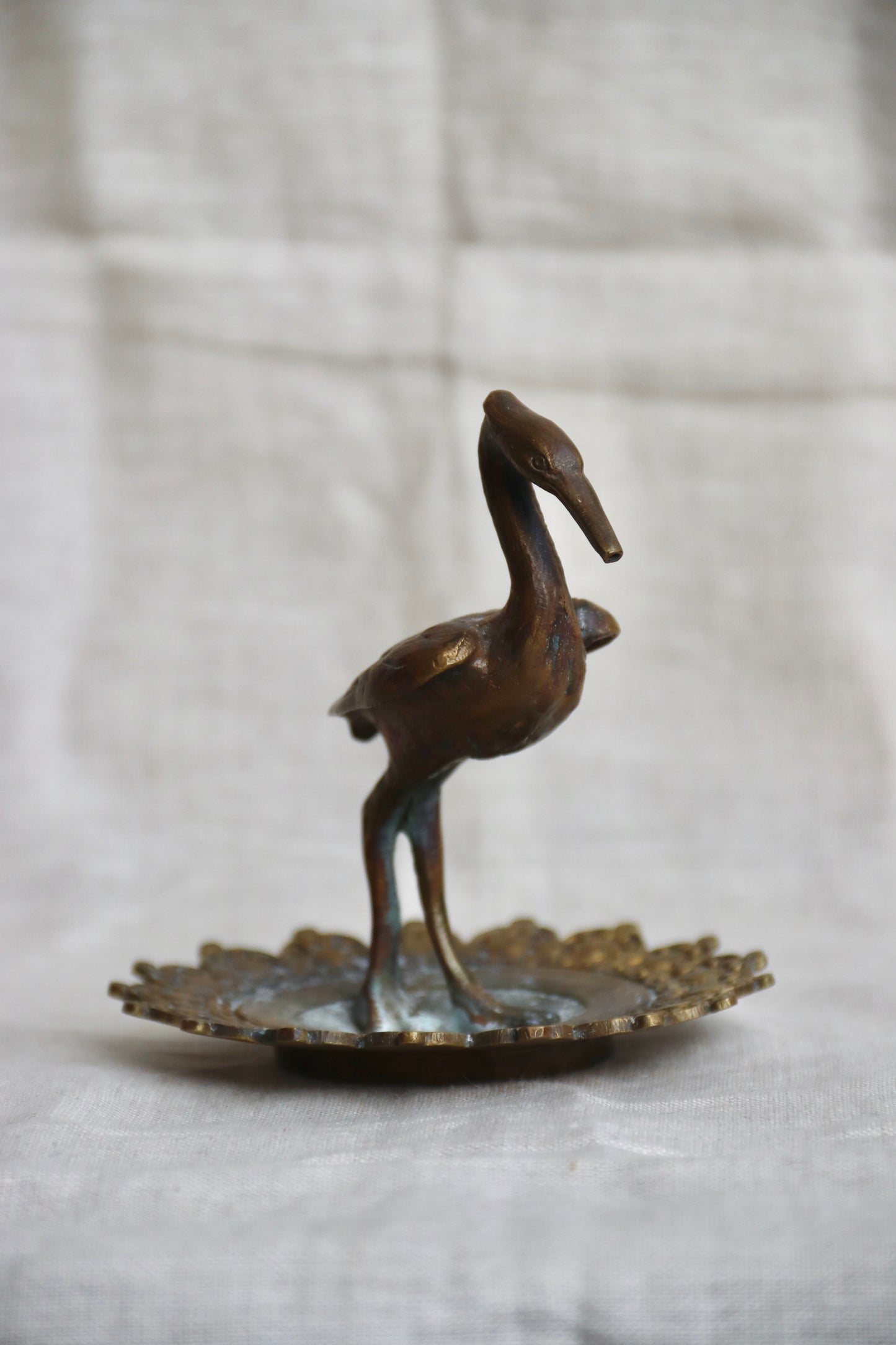 Brass Bird Ring Dish
