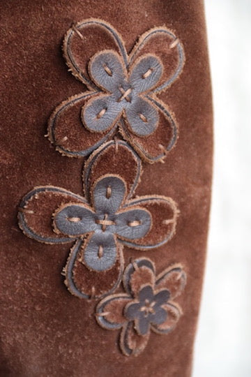 Eric Michael Brown Flower Leather Boots