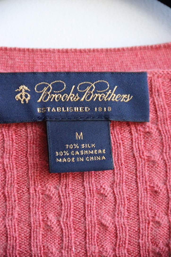 Brooks Brothers Pink Silk Cashmere Sweater