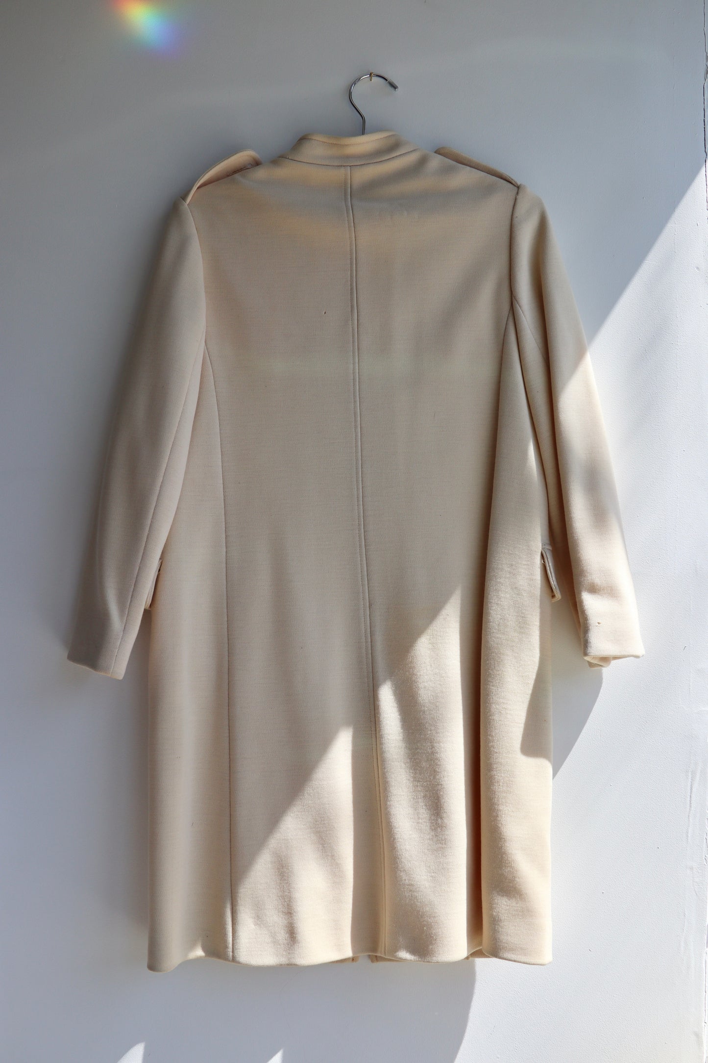 Vintage Beige Coat with Lapels- as is