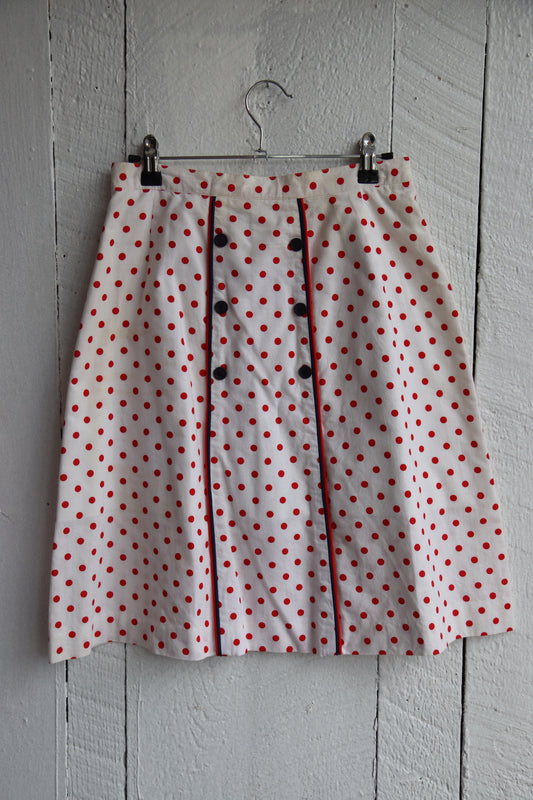 Point of View Polka Dot Skirt - 1960s