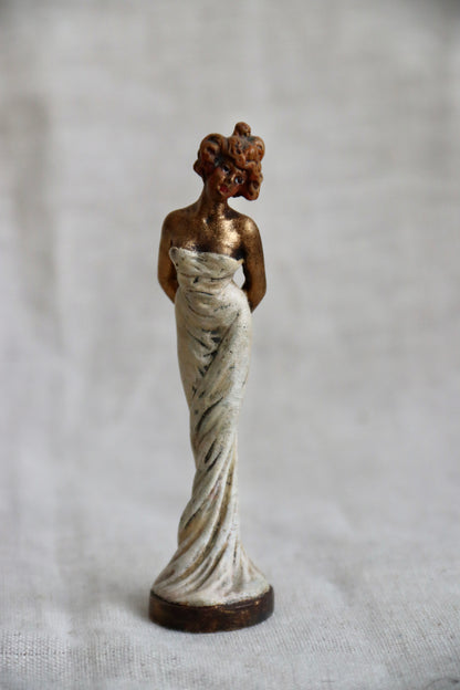 Fritz Bermann Vienna Bronzes Since 1850 Painted Lady in Dress Figurine