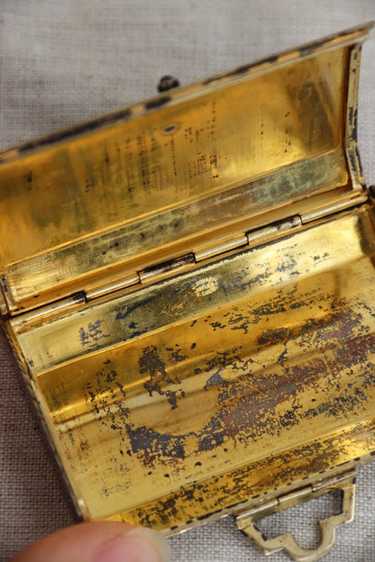 Lapis enamel silver case