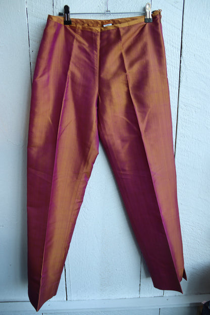 Dosa 100% Silk Metallic Pants