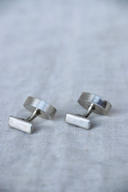 Sterling Silver Finnish Cufflinks with Carnelian