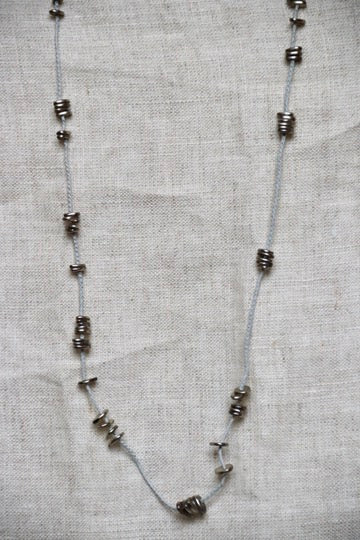 Jill Platner Now or Never Wrap Light Grey Necklace