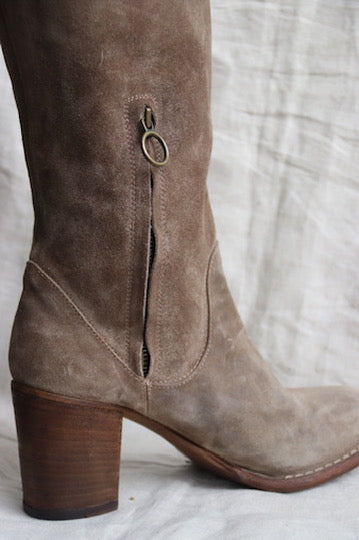 Fiorentini + Baker Brown Suede Heeled Boots