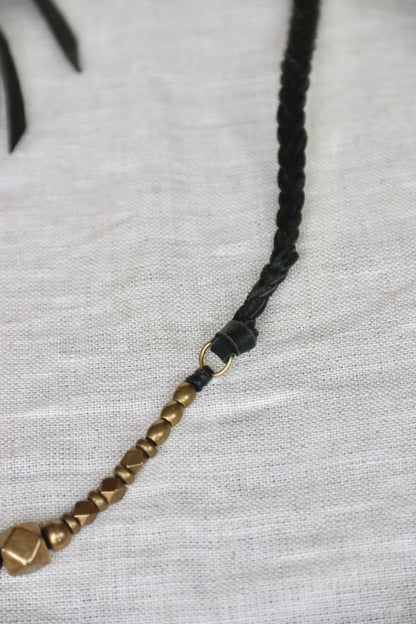 Marisa Mason Brass and Leather Necklace