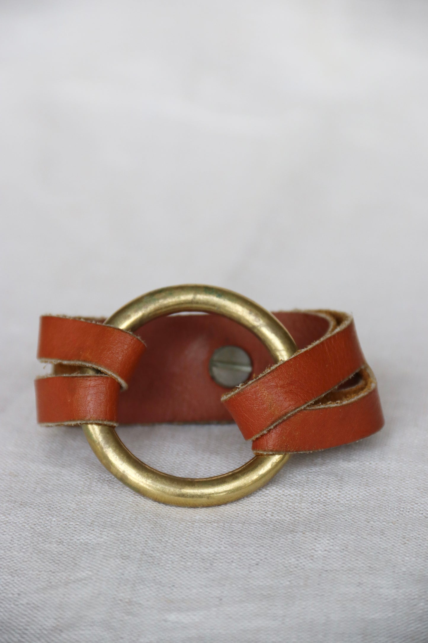 Brass and Leather Bracelet