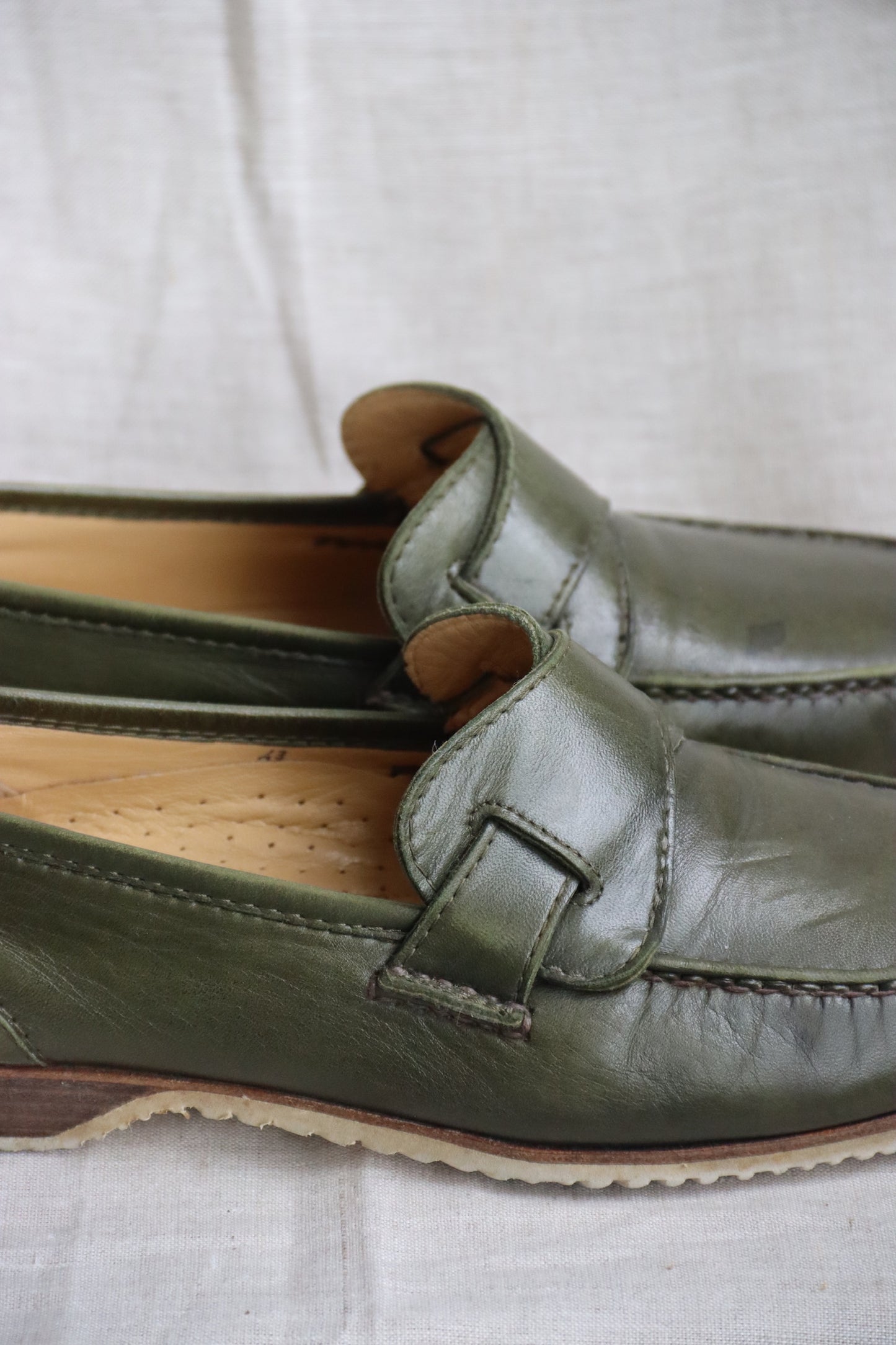 Jaykos Green Leather Loafers - 9