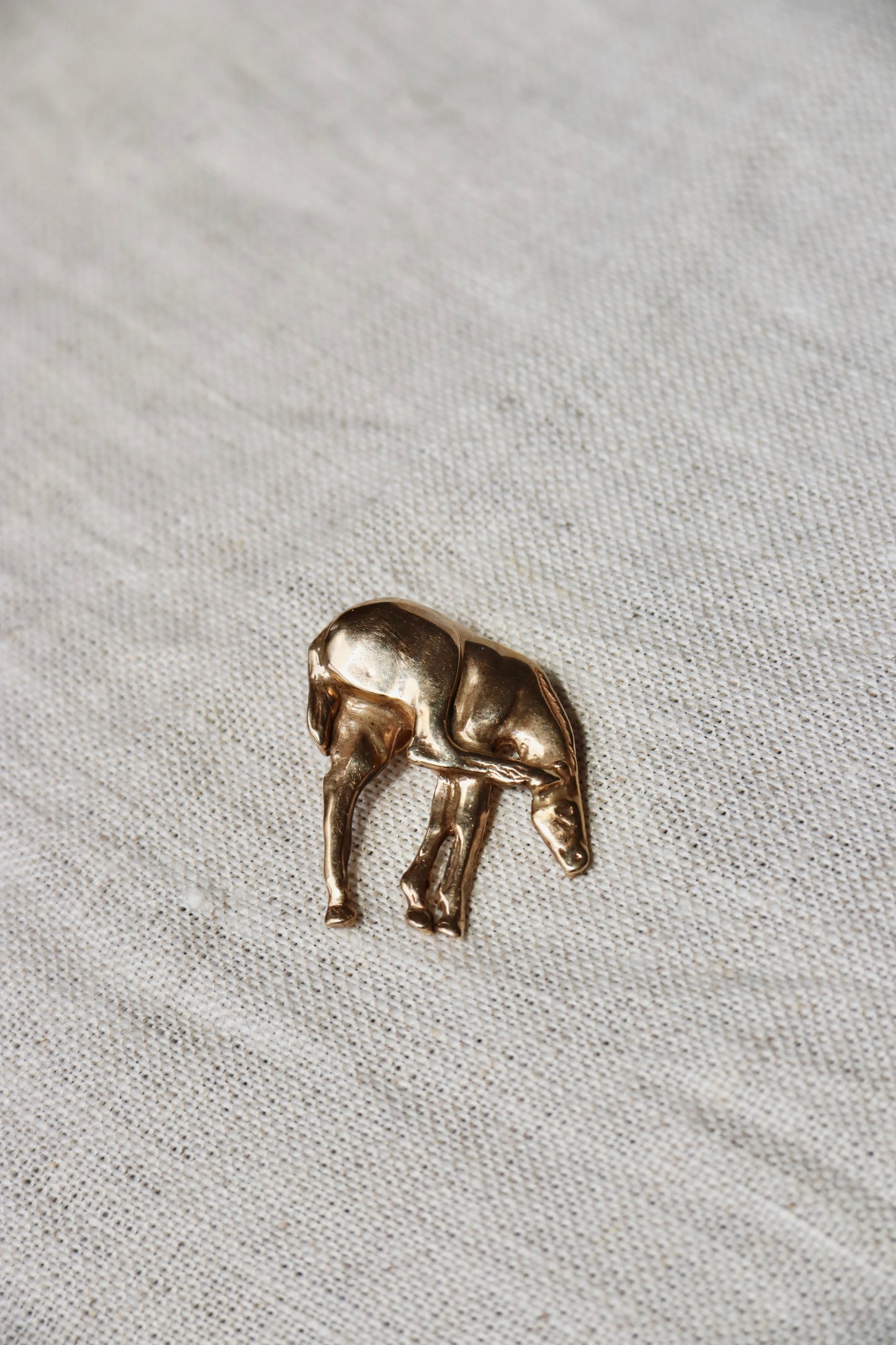 14K Yellow Gold Horse Pendant