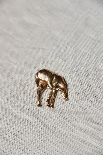 14K Yellow Gold Horse Pendant