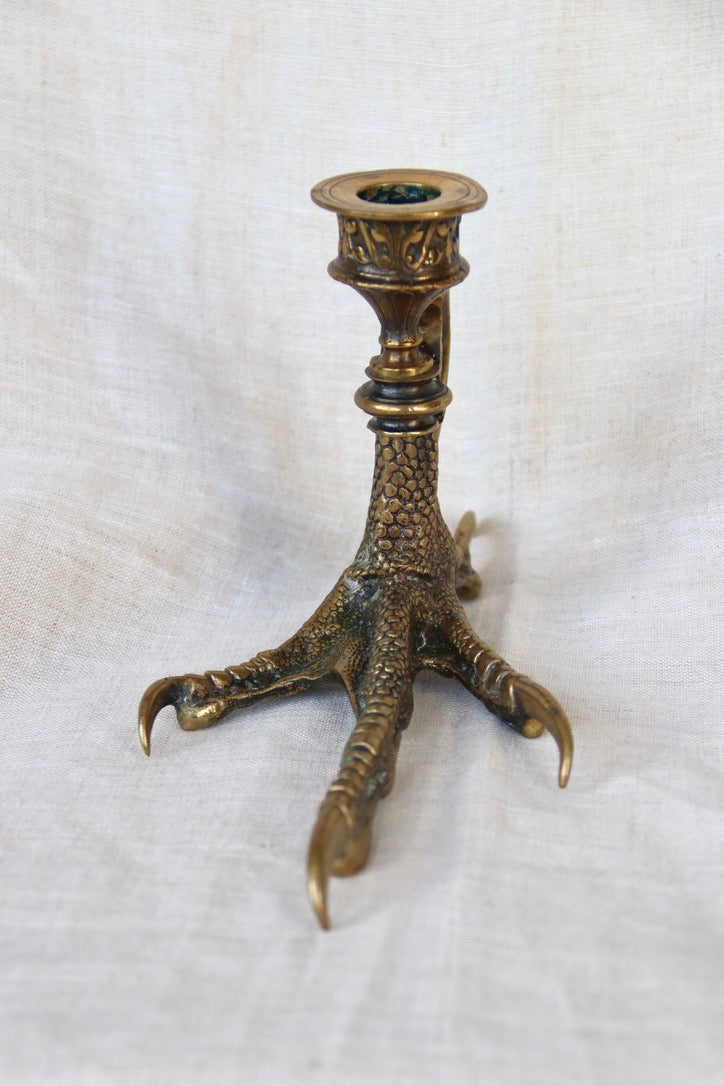 Brass Claw Candlestick