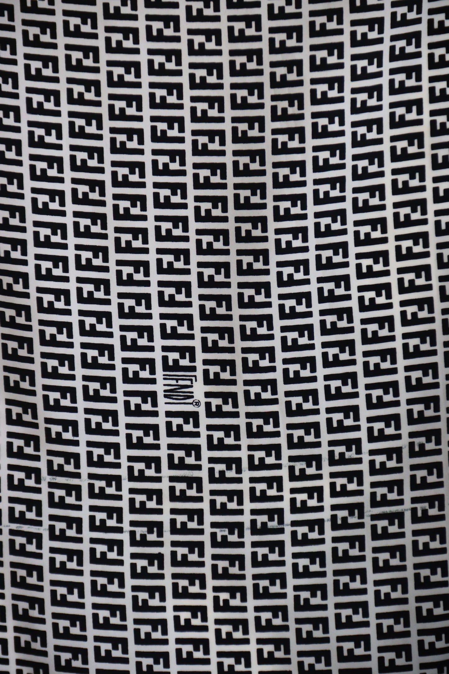 Fendi Black and White Silk Scarf