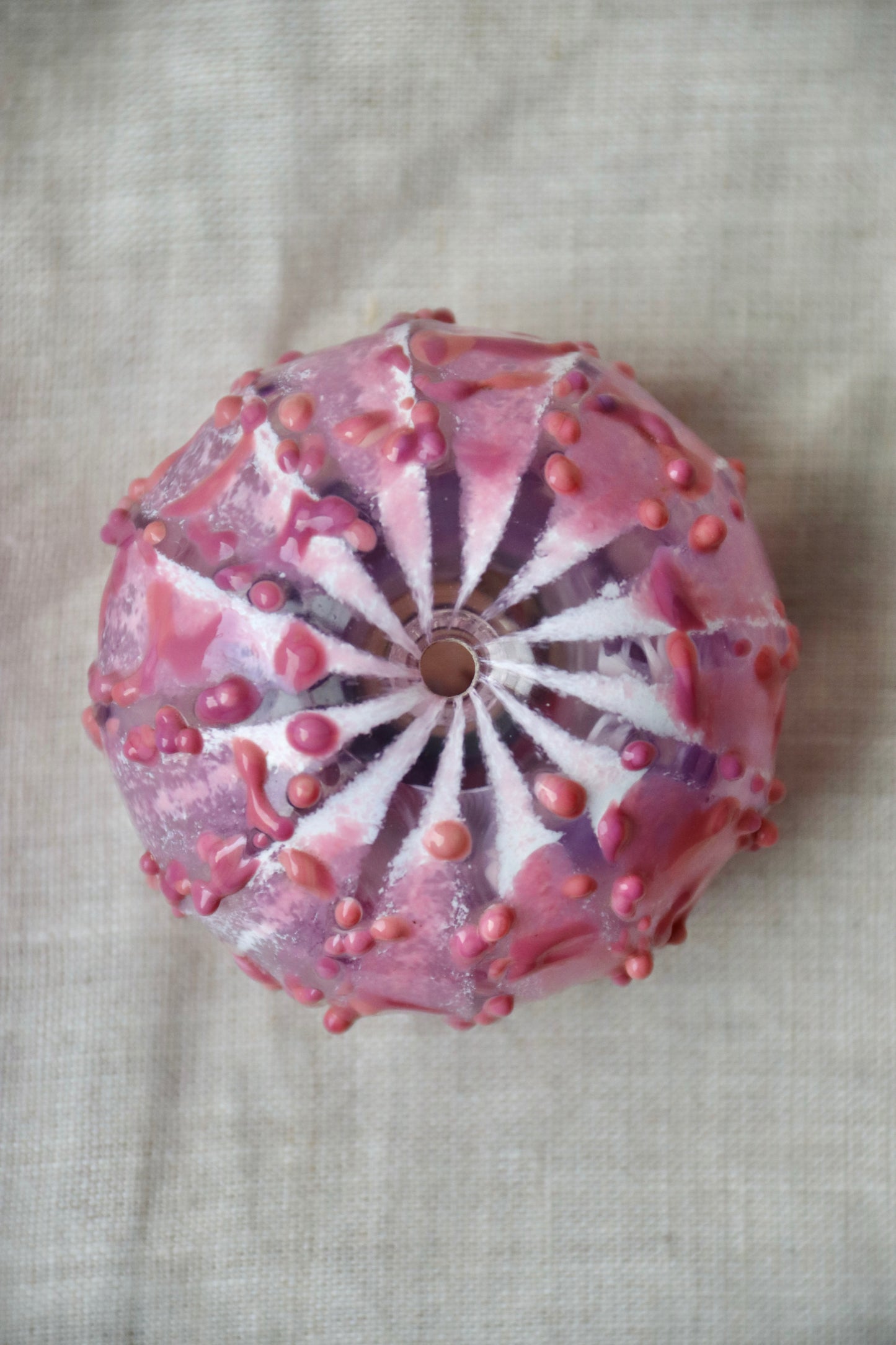 Sea Urchin Art Glass Paperweight