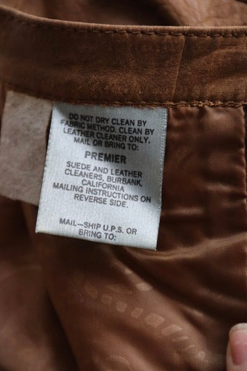 Vintage Tip Top Brown Leather Skirt - as is