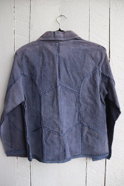 S.D.H Purple Leather Jacket